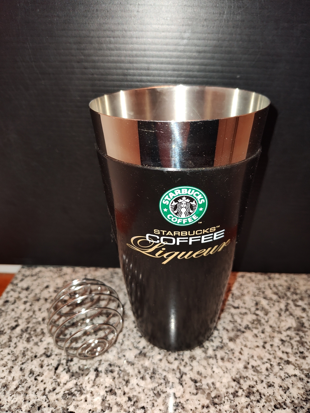 Starbucks Black and Silver Coffee Liqueur Cocktail Shaker